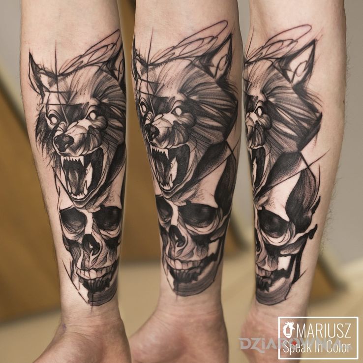Tatuaż wilkoczacha - zwierzęta