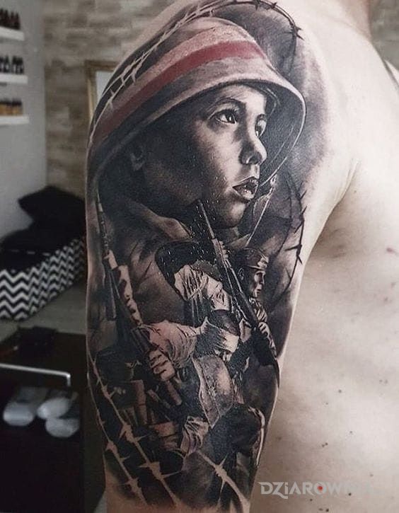 Tatuaż powstaniec - patriotyczne