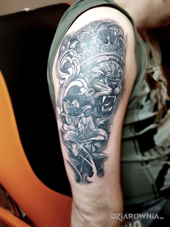 Tatuaż lew - zwierzęta