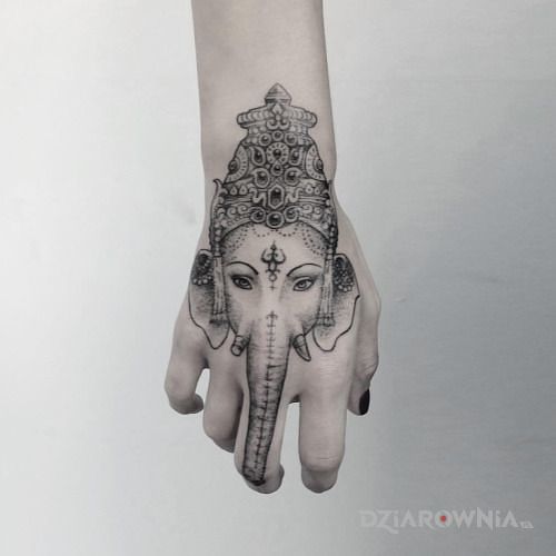 Tatuaż indyjski słoń - zwierzęta