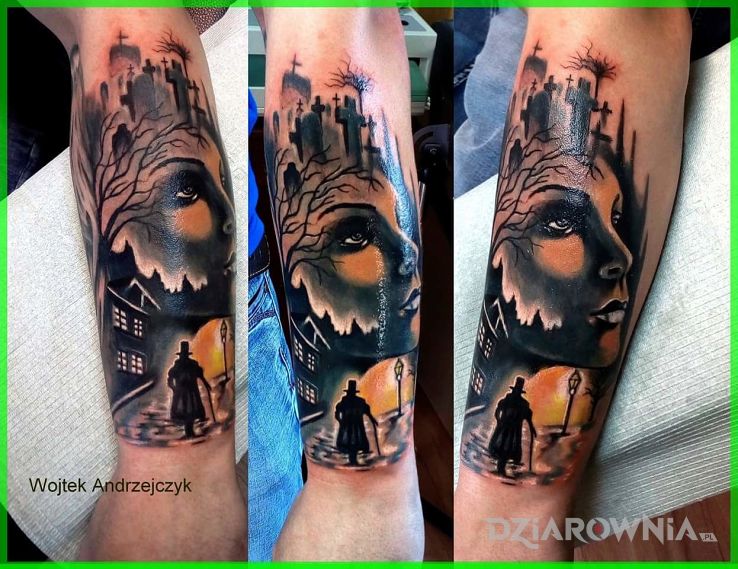 Tatuaż cmentarny - twarze