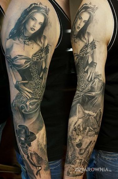 Tatuaż dziewczyna i nie tylko - rękawy