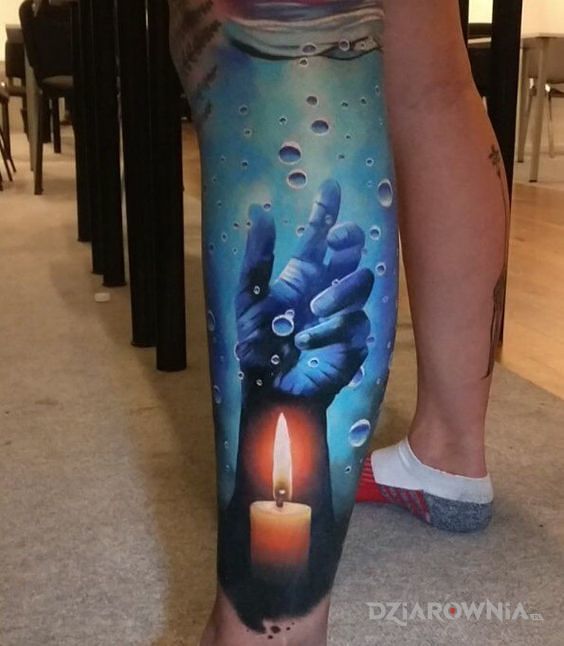 Tatuaż pod woda - kolorowe