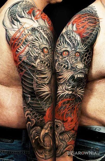 Tatuaż chiński smok - smoki