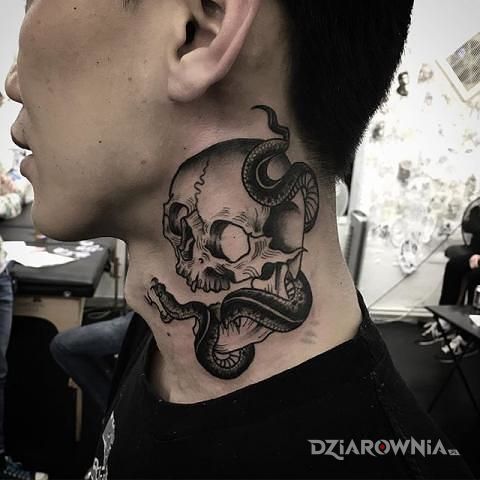 Tatuaż fajna czacha - zwierzęta