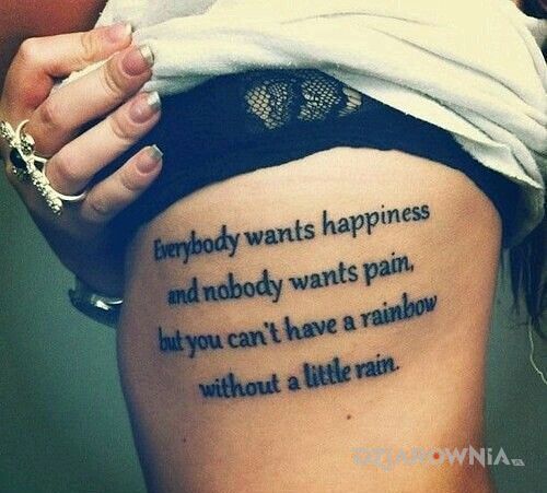 Tatuaż coś prawdziwego - napisy