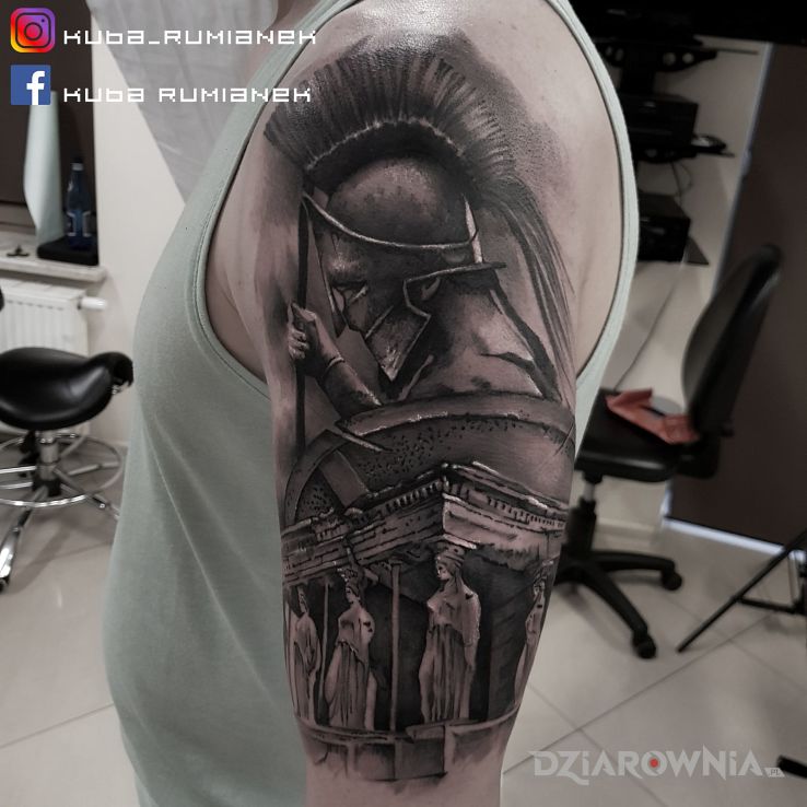 Tatuaż sparta - postacie