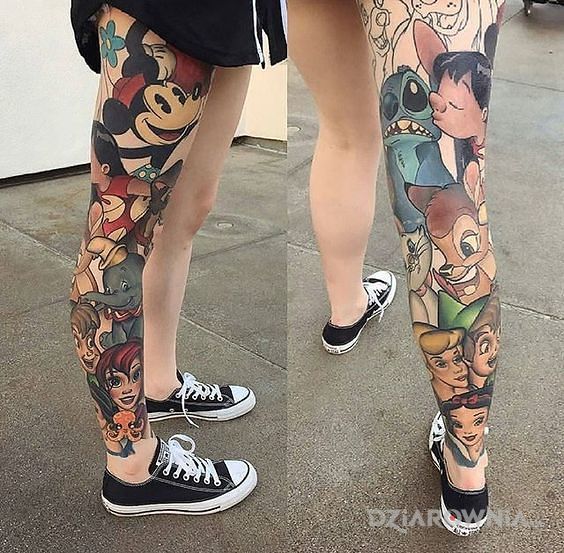 Tatuaż bajki - kolorowe