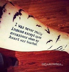 Tatuaż edgar allan poe - napisy