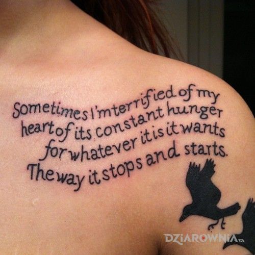 Tatuaż cytat - napisy