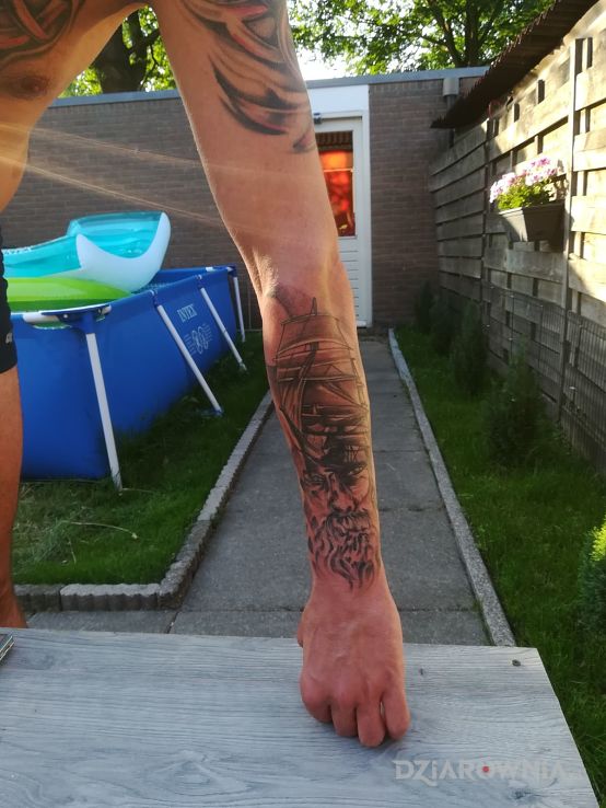 Tatuaż wiking - twarze