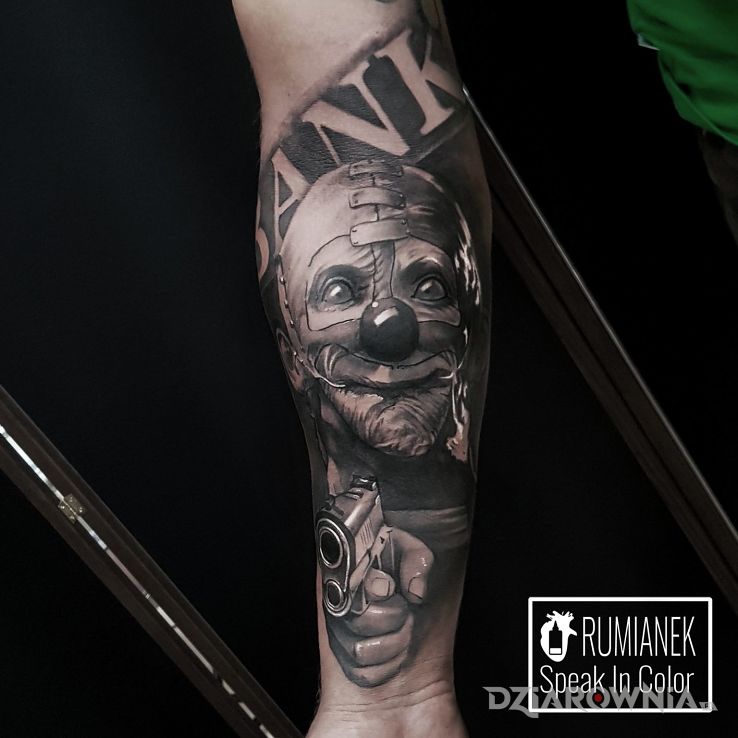 Tatuaż klaun - twarze