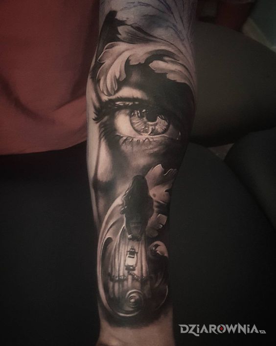 Tatuaż skryte oko - 3D