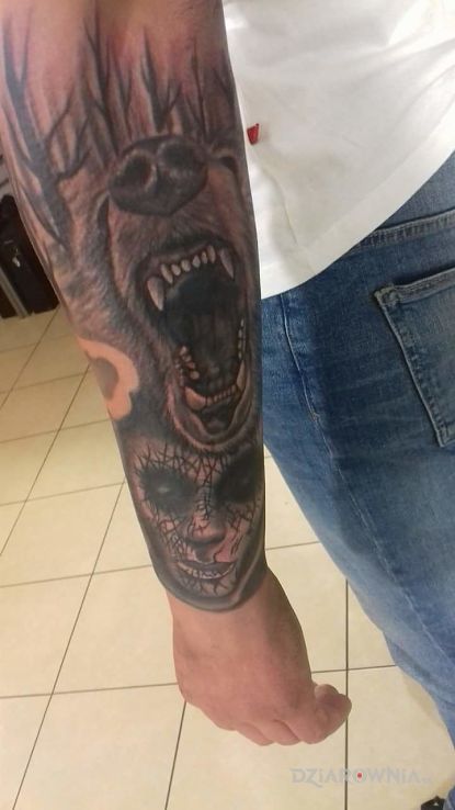 Tatuaż niedźwiedź - twarze