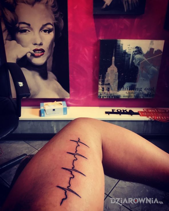 Tatuaż ekg  bicie serca - pozostałe