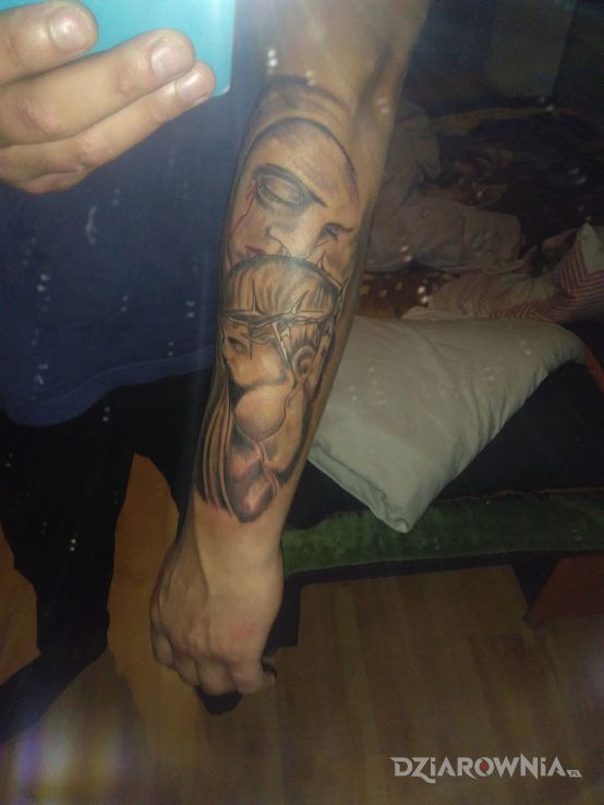 Tatuaż matka boska - twarze