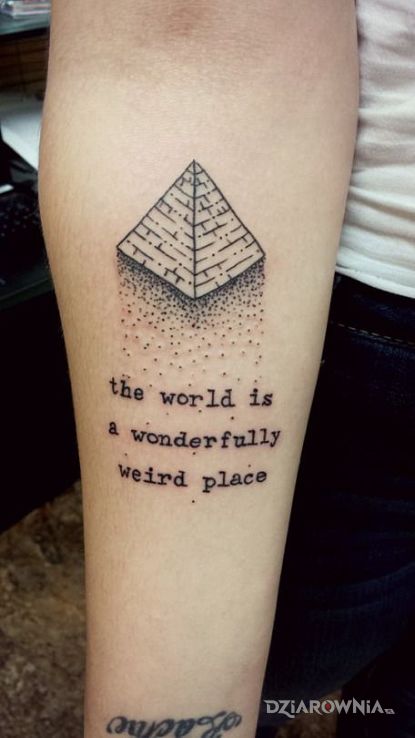 Tatuaż coś o świecie - napisy