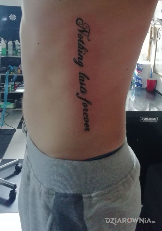 Tatuaż nic nie trwa wiecznie - napisy