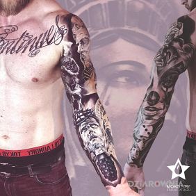 Rękaw czarno-biały