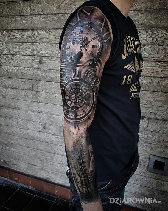 Tatuaż załamanie czasu - 3D