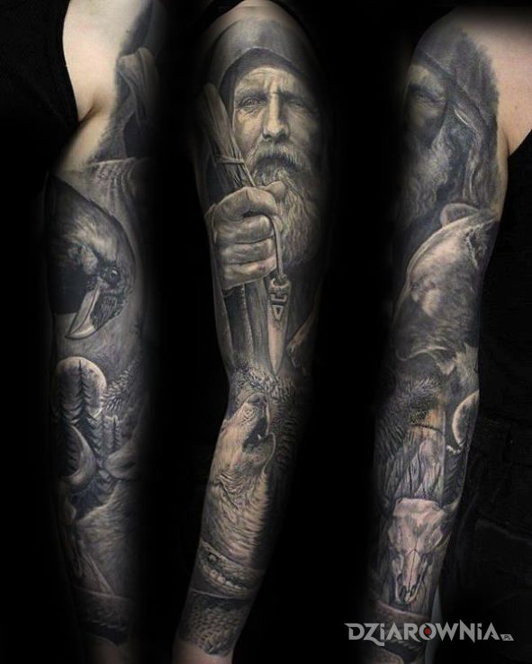 Tatuaż dziadek - rękawy