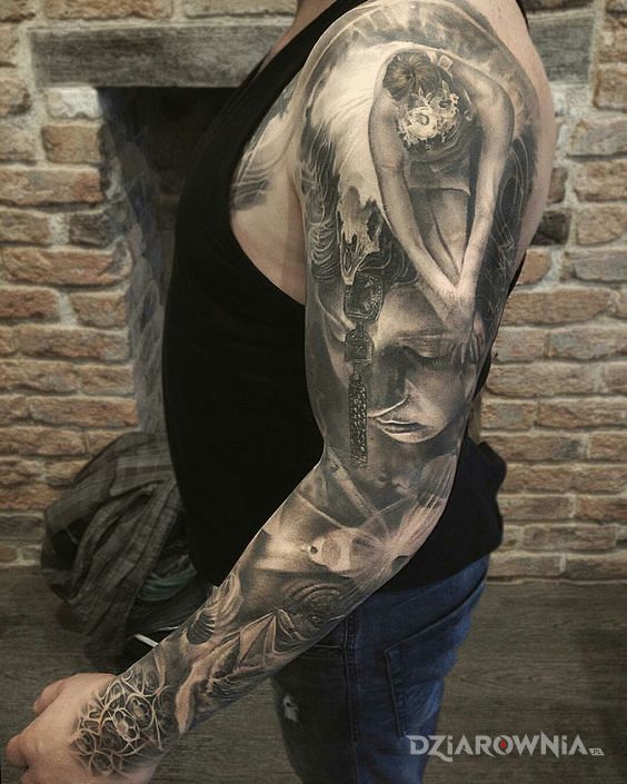 Tatuaż baletnica - twarze