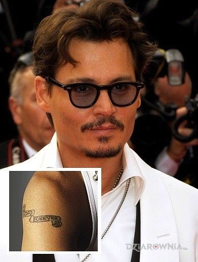 Tatuaż johnny depp - tatuaż napis - sławnych osób