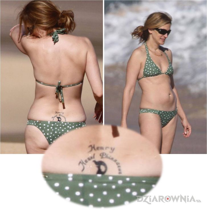 Tatuaż julia roberts - tatuaż w formie napisu - napisy