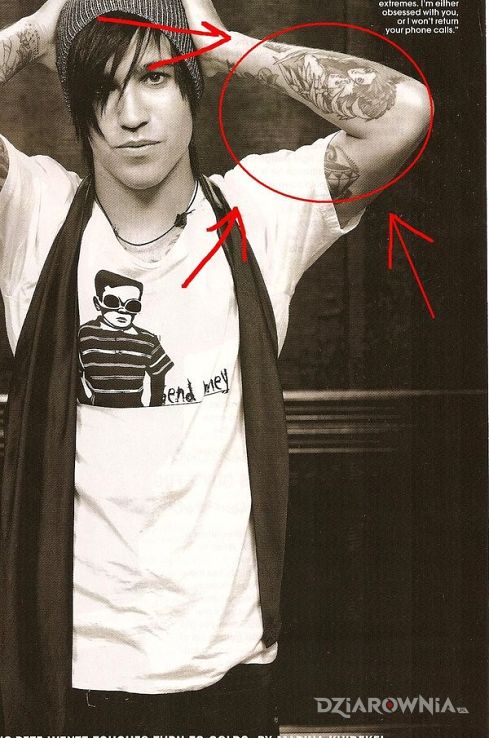 Tatuaż pete wentz - tatuaż na ramieniu - Pete Wentz