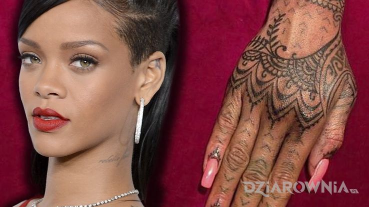 Tatuaż rihanna - tatuaż na ręku - sławnych osób