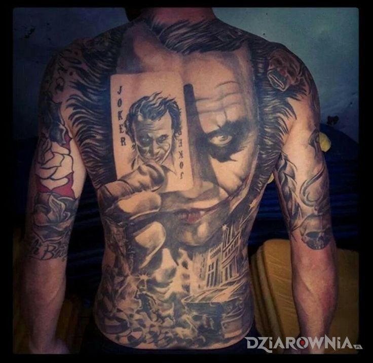 Tatuaż kozacki joker - twarze