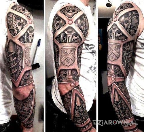 Tatuaż steampunkowe cudeńko - rękawy