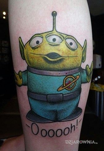 Tatuaż ufoludek  toy story - postacie