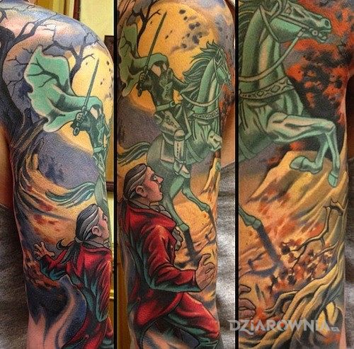 Tatuaż jeździec bez głowy - postacie