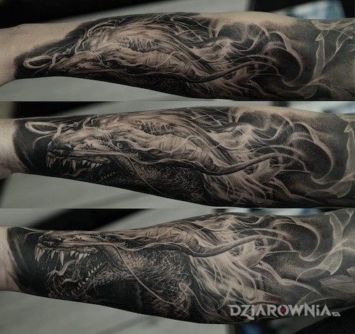 Tatuaż chiński smok - smoki