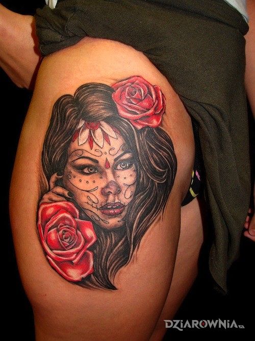 Tatuaż piękna latynoska - twarze