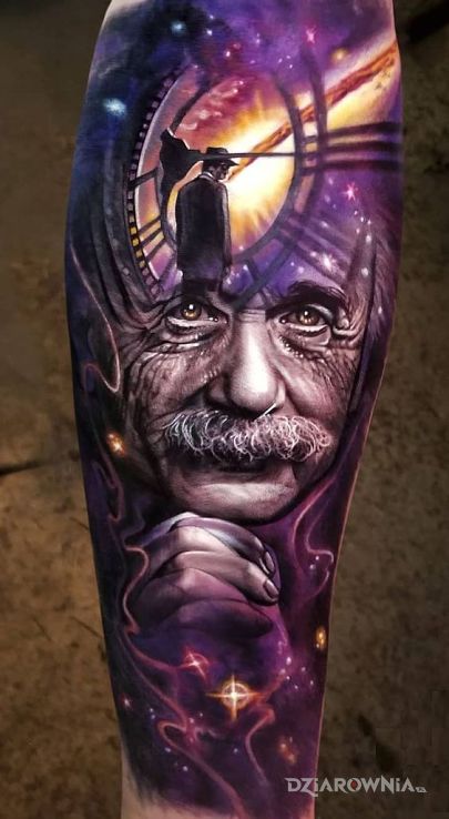 Tatuaż albert einstein - twarze
