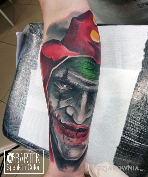 Tatuaż joker - realistyczne