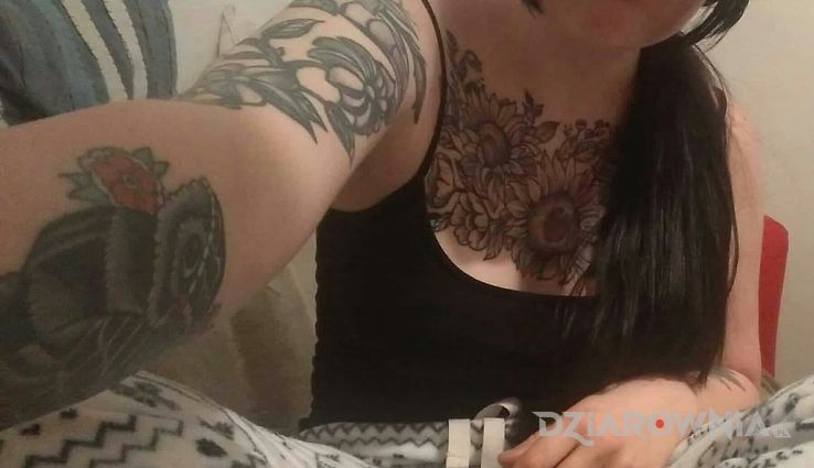 Tatuaż słoneczniki - kwiaty