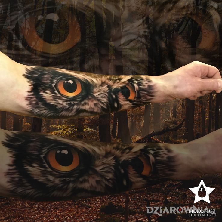 Tatuaż realistycznie i w kolorze - kolorowe