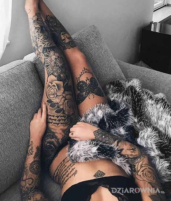 Tatuaż duzo tatuazy - motyle