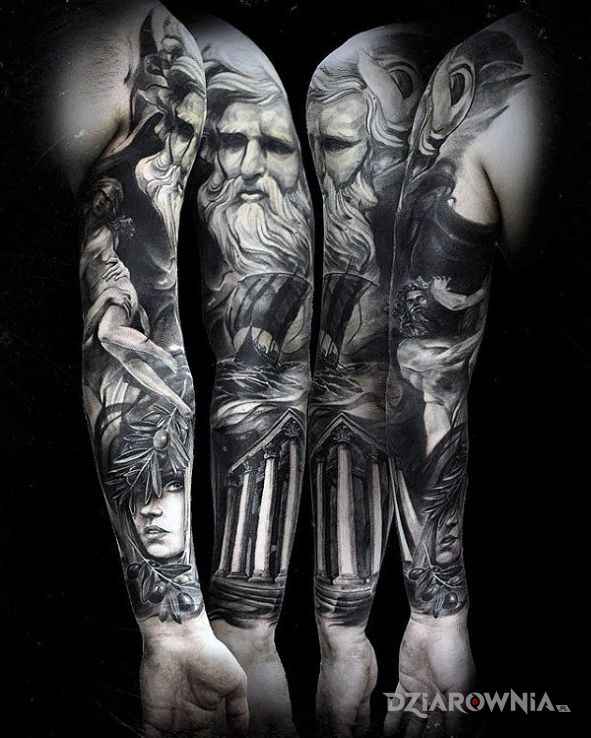 Tatuaż mężczyzna i kobieta - rękawy