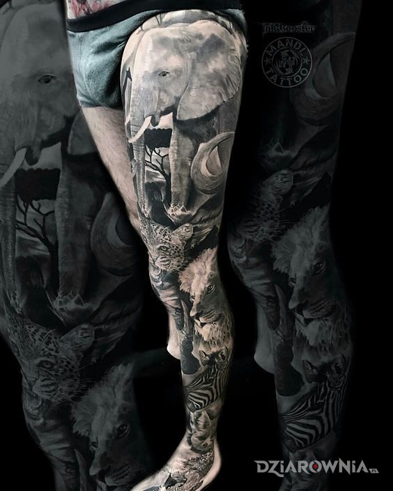 Tatuaż afrika - rękawy