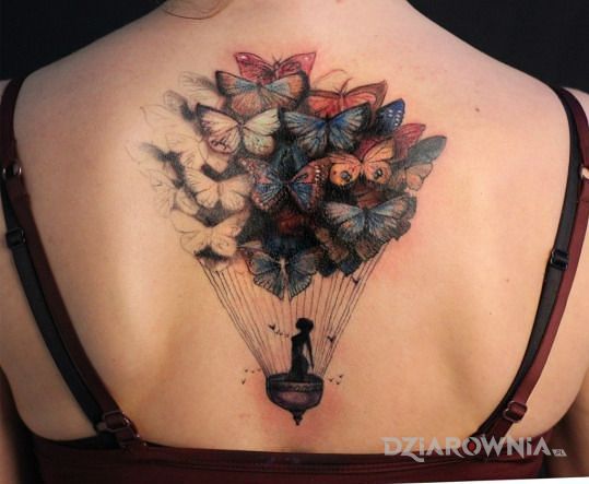 Tatuaż motylowy balon - postacie