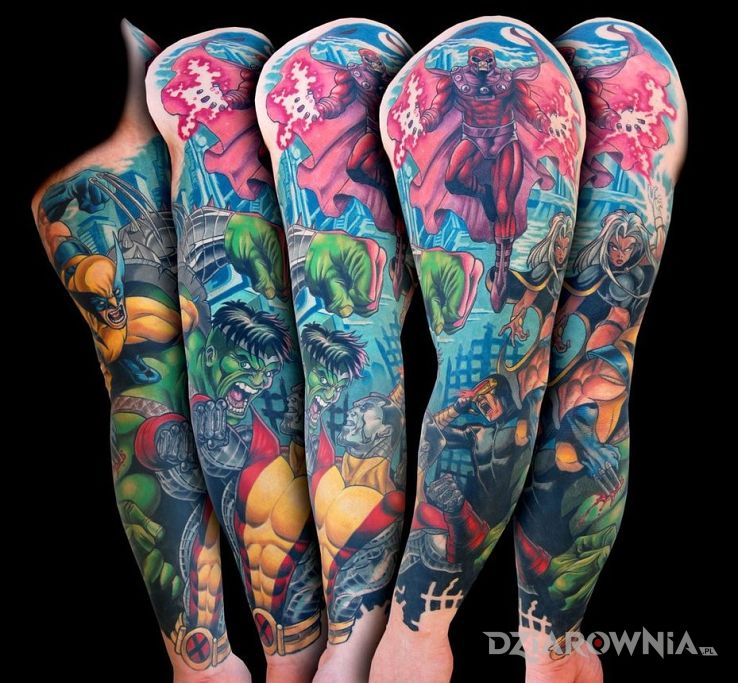 Tatuaż x-men - postacie