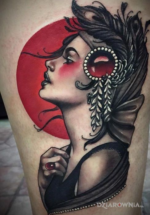 Tatuaż stylowa dziara - twarze