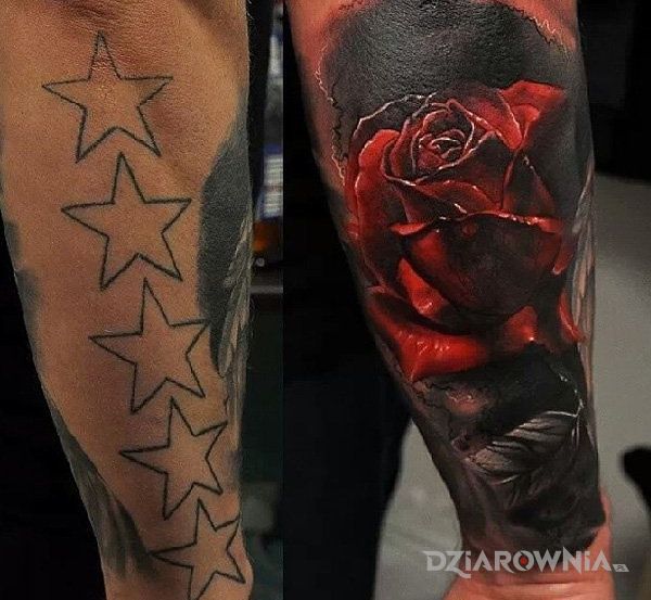 Tatuaż lepsza wersja - kwiaty