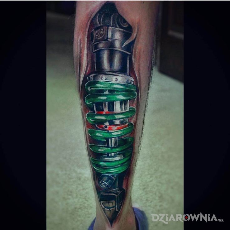 Tatuaż zielony resor - 3D