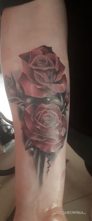 Tatuaż różyczki - 3D