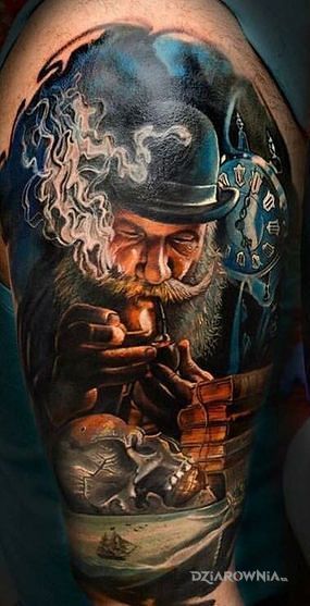 Tatuaż dziadzia - czaszki